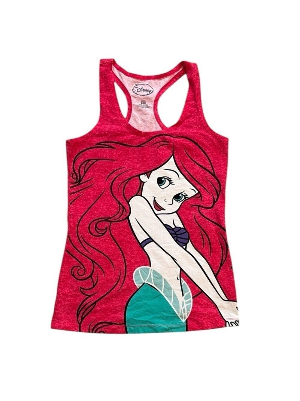 Disney Ariel Graphic Tank Red/Pink Size Junior S